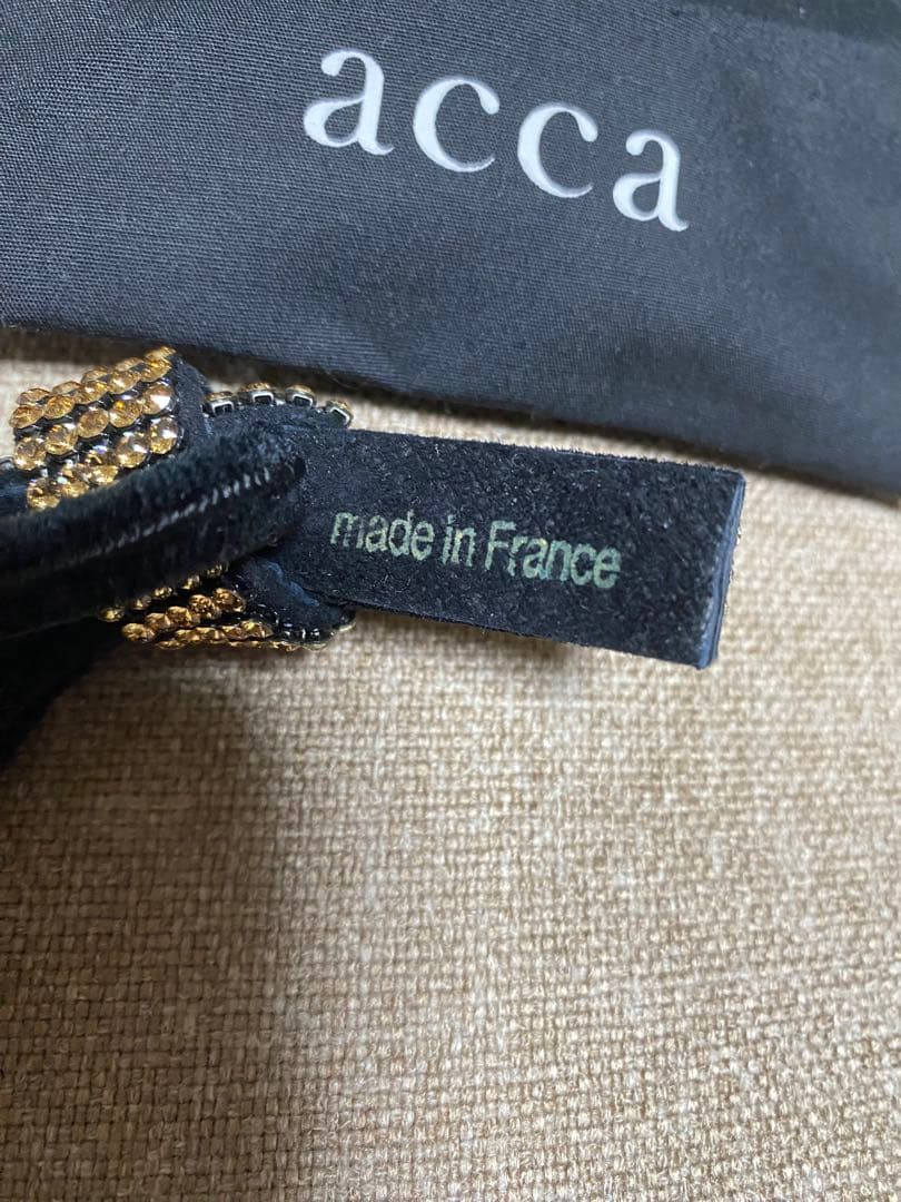 acca ゴールド ラインストーンドレスポニー　ヘアゴム