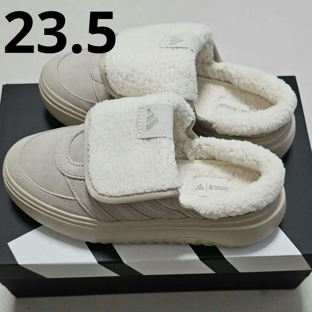 大人気★adidas★アディダス★23.5㎝★ボア付き★ミュール★ベージュ