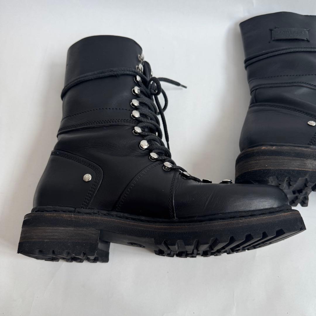 【美品】DSQUARED2 レースアップブーツ コンバットブーツ 黒