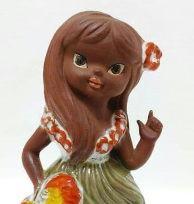 ハワイアン人形 フラドール置物❤︎1960年ハワイアンティーク・オリジナル人形