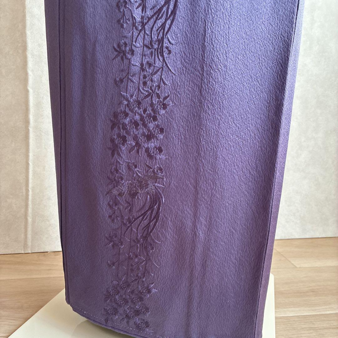 〈着物のみ〉付け下げ　フルセット　着物　正絹　鳳凰　凛と紫　訪問着　G9