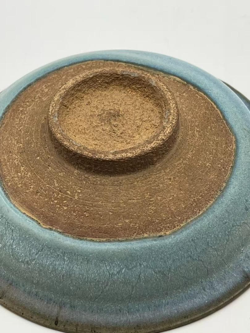 宋時代 鈞窯　天青紫紅釉盤 窯変釉皿　唐物　古賞物　時代物(A-109)