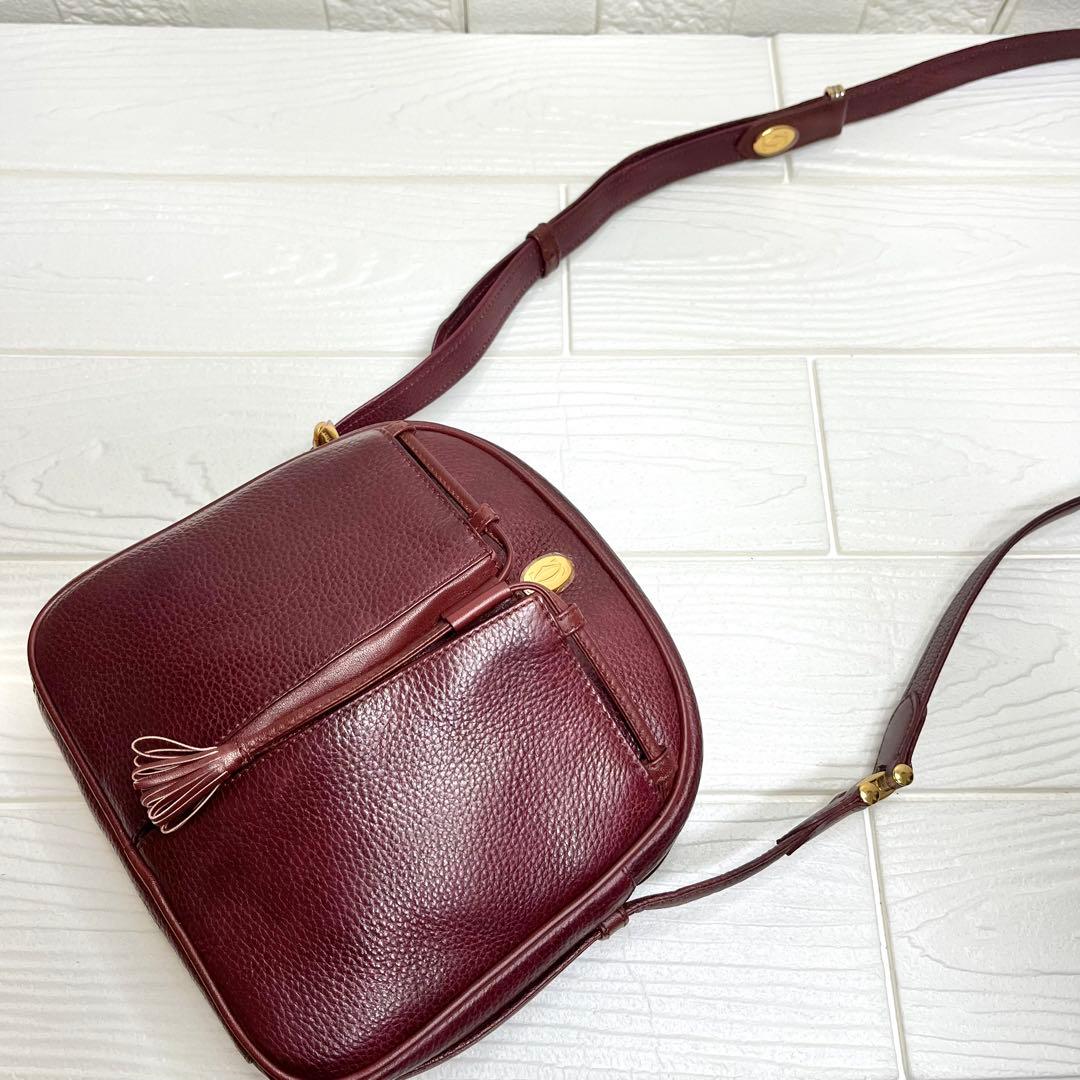 ✨上美品✨☘️Cartier☘️✨ショルダーバッグ✨マストライン✨ボルドー✨