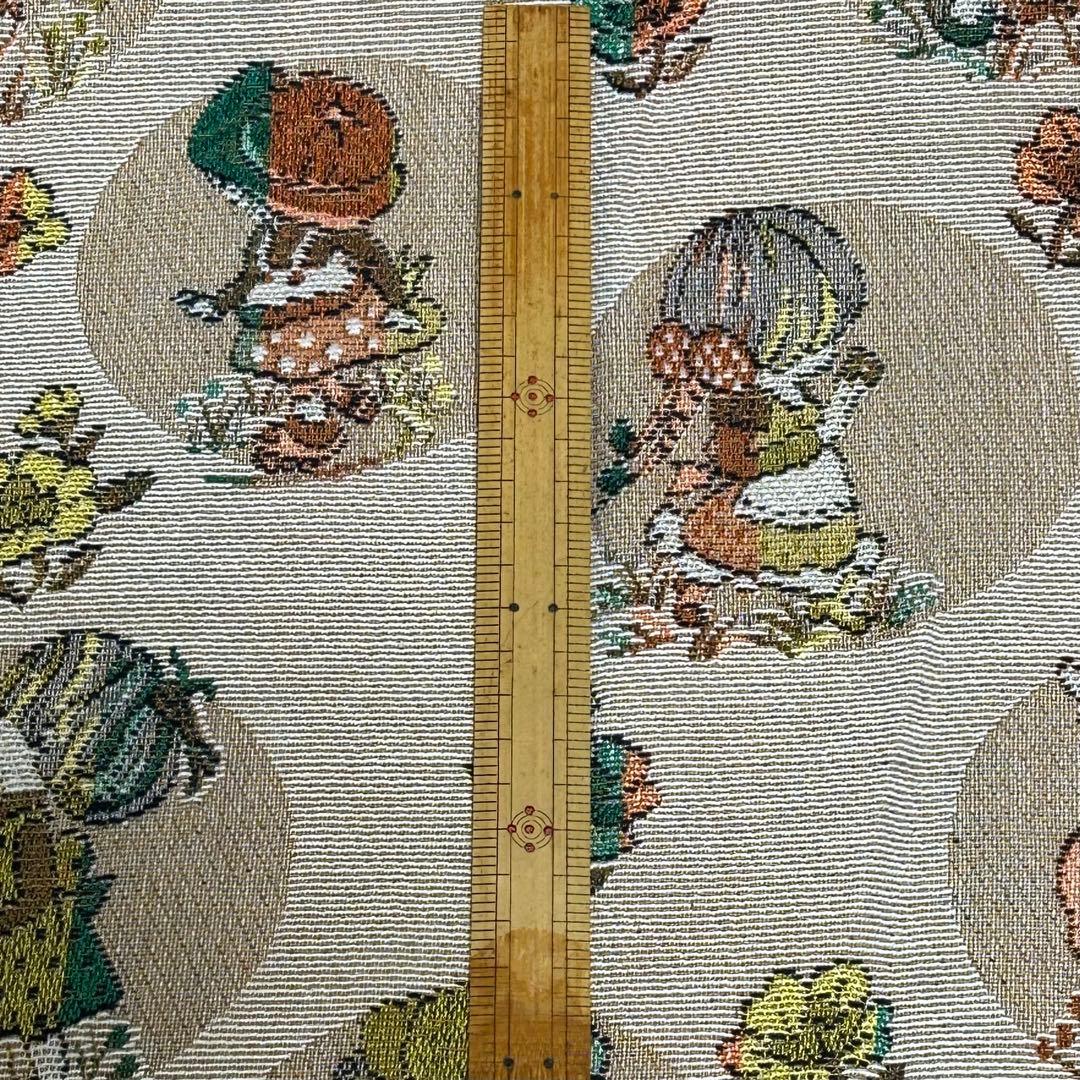 昭和レトロ 当時物 女の子柄 カーテン生地 ゴブラン織 5m まとめ売り 切売可