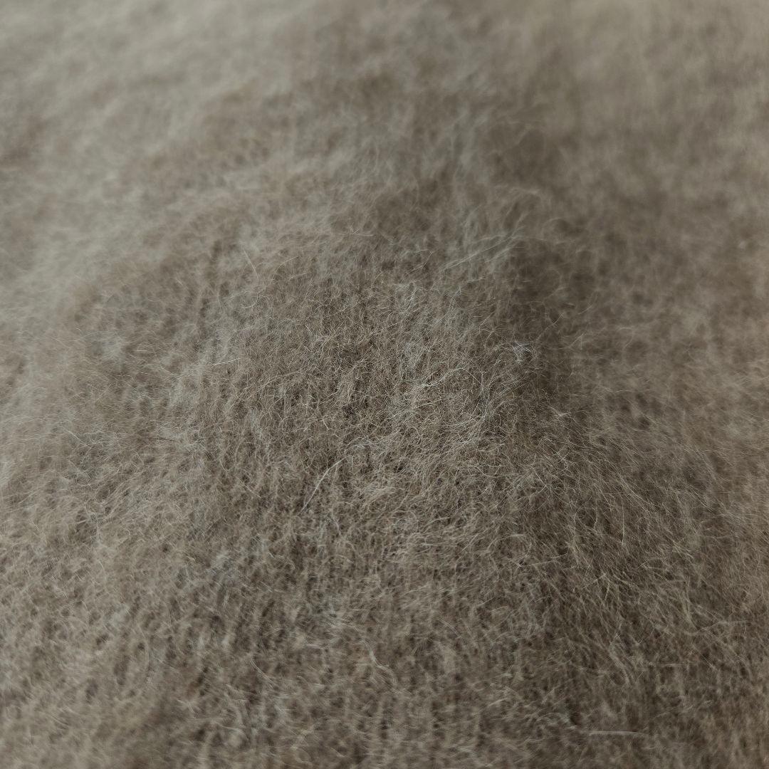 エレンディーク　ラクーンミックスダブルカーディガン　モカ　ブラウン　パープル