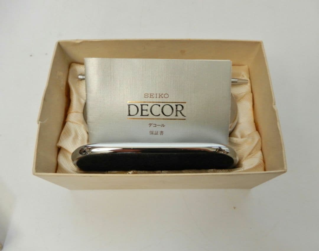 【美品 完動品】SEIKO DECOR トーキングクロック ペンスタンド置き時計