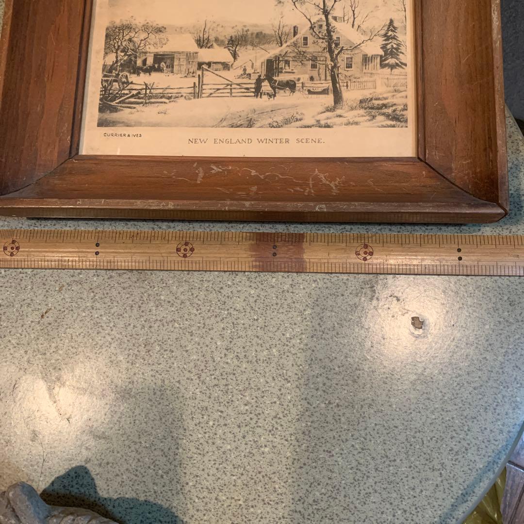 アンティーク　木製フォトフレーム