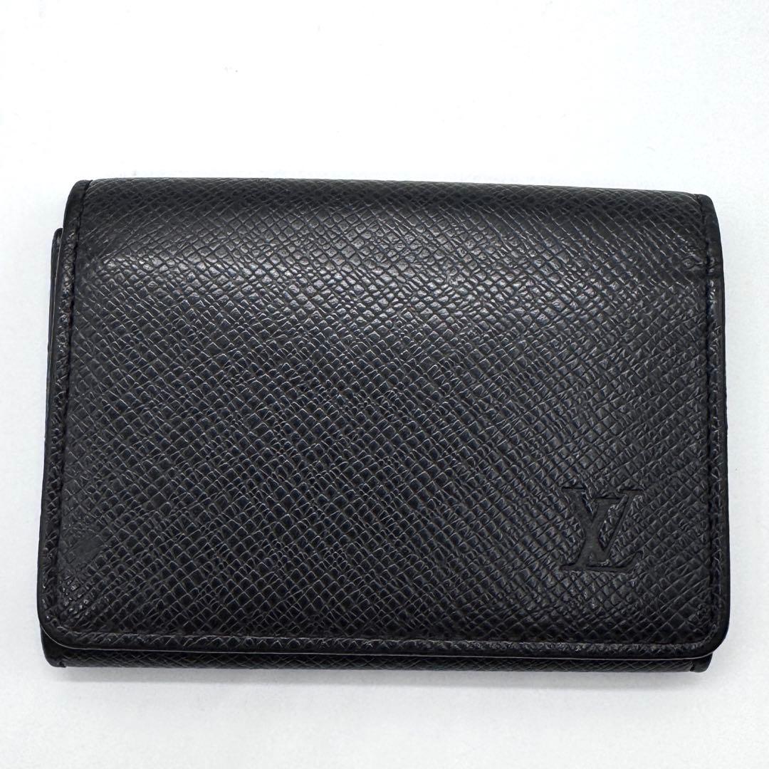 美品✨ルイヴィトン　名刺入れ　タイガ　アンヴェロップ　カルトドゥ　ヴィジット　黒