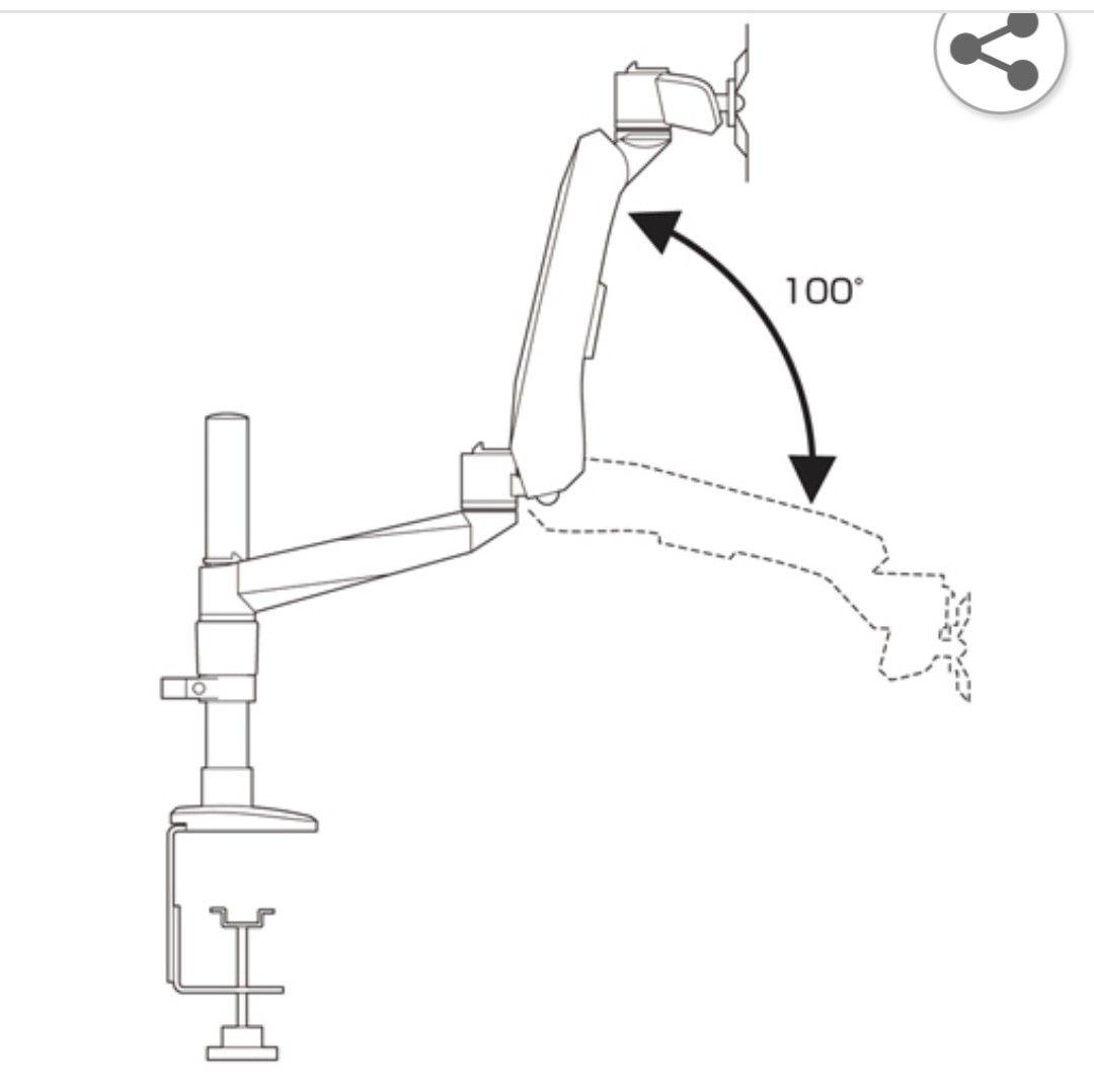 ⑦SANWA SUPPLY CR-LA1007 デュアルモニターアーム