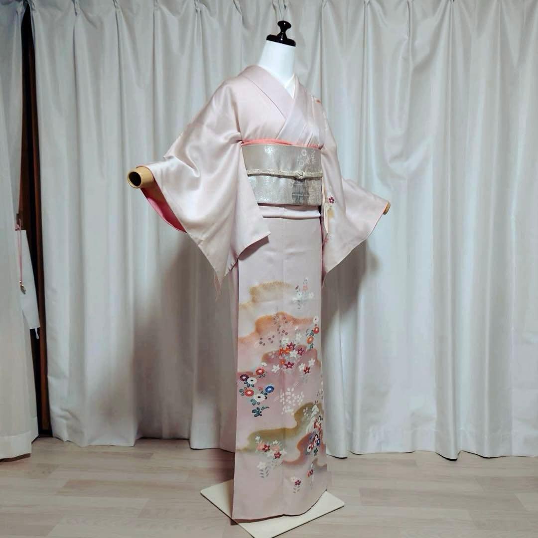 正絹　友禅　訪問着　袷　フルセット　未着用　卒業式　入学式　七五三　ミト