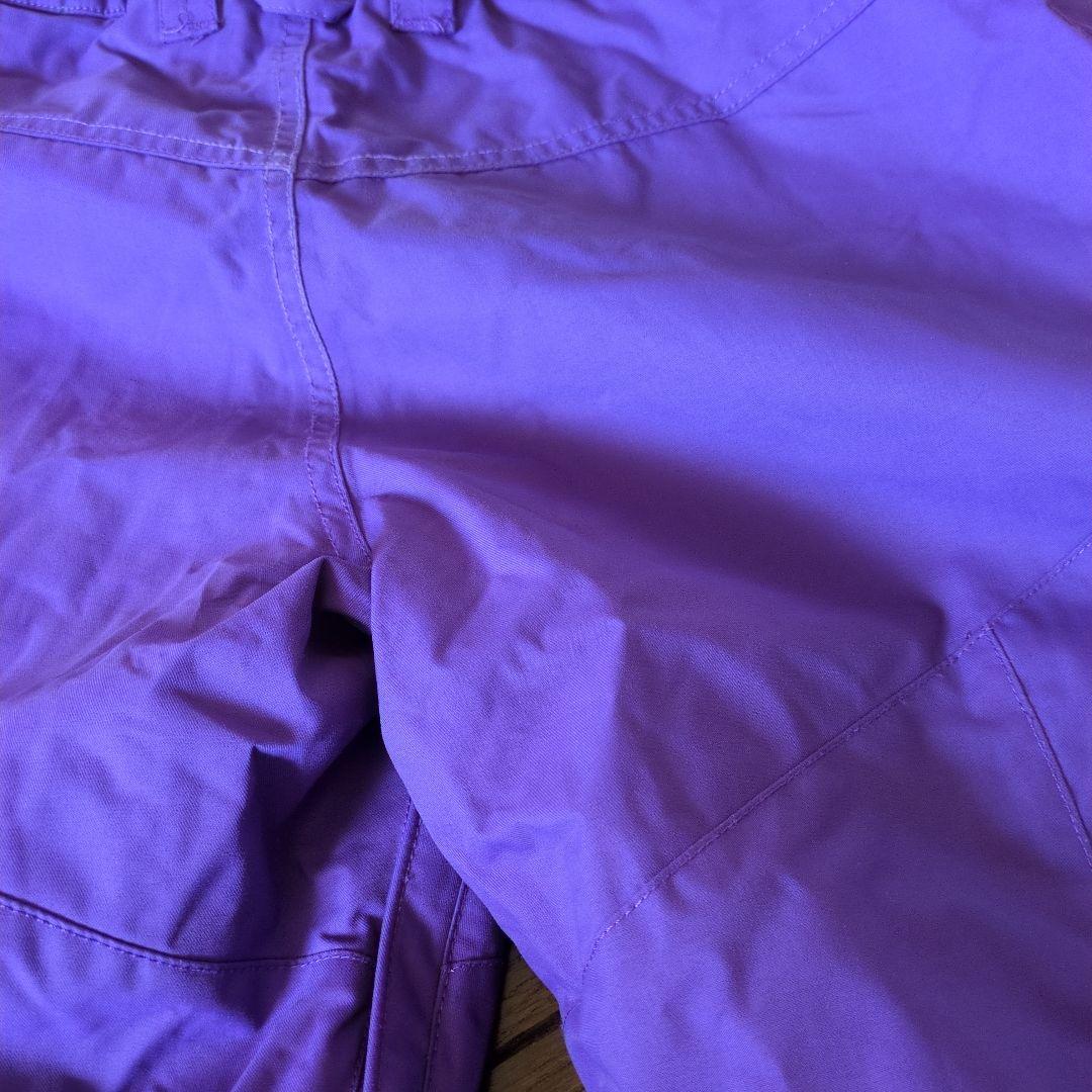 ROXY　スノボウェア　上下セット　Ｍ　ロゴ　総柄　　　パープル　クリーニング済