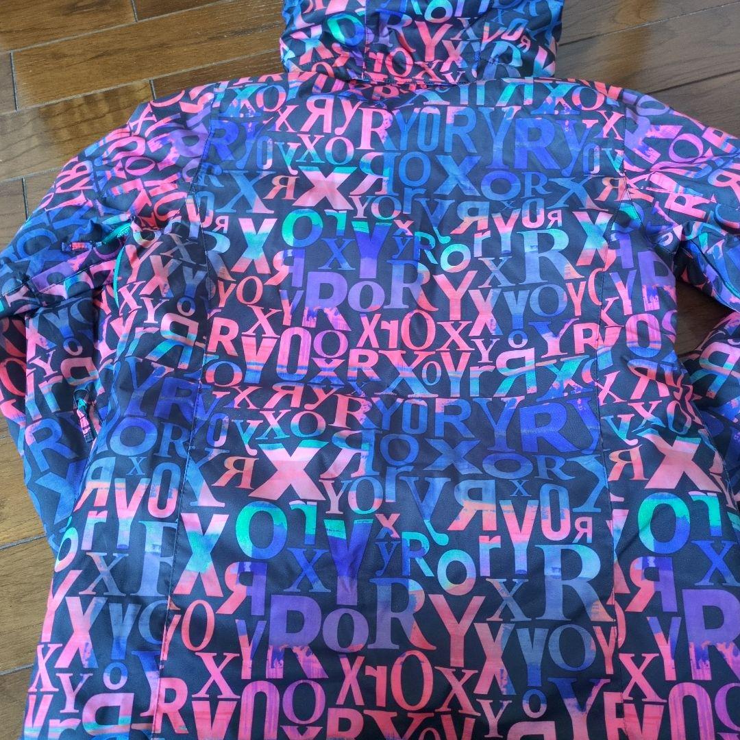 ROXY　スノボウェア　上下セット　Ｍ　ロゴ　総柄　　　パープル　クリーニング済