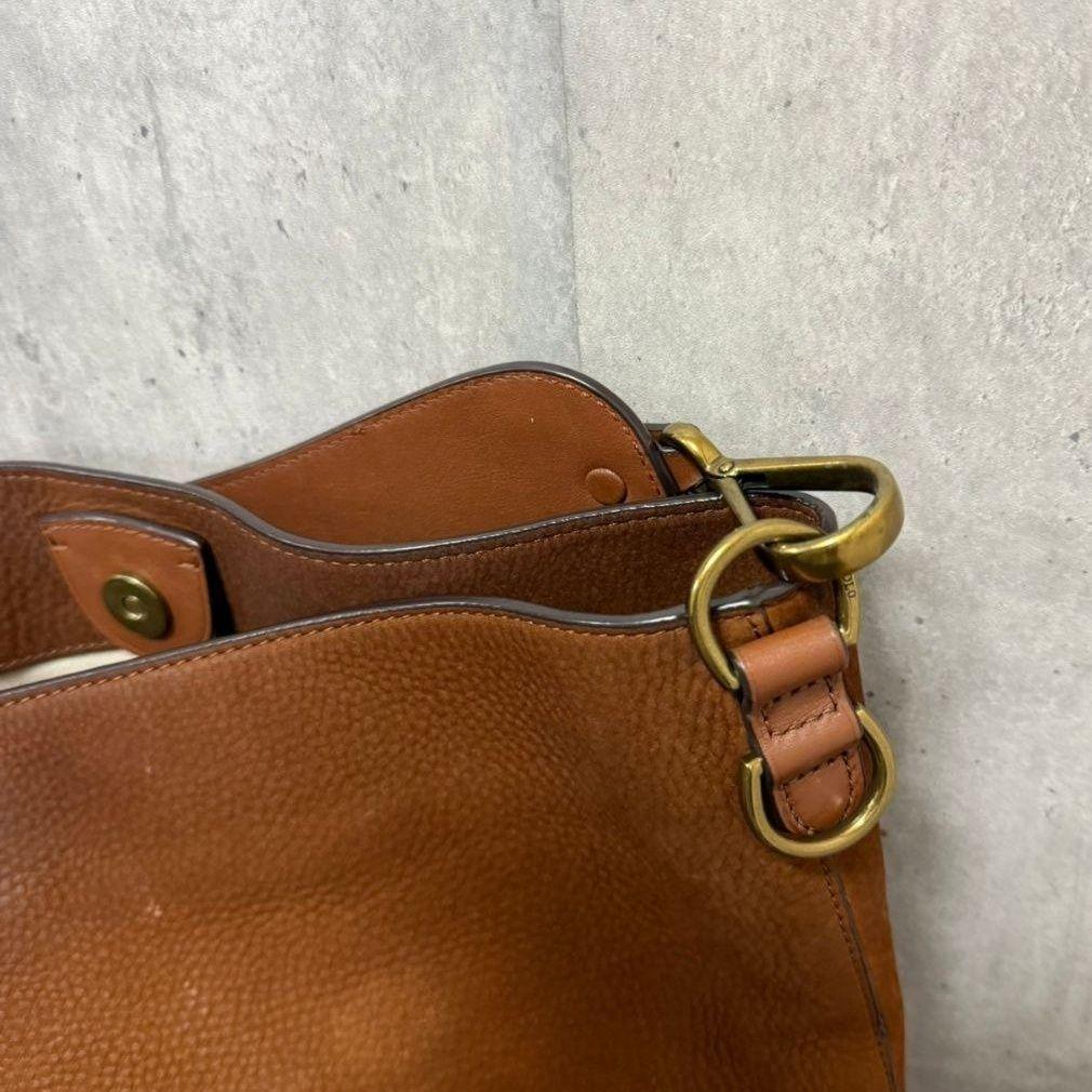 ✅️ポロラルフローレン　ホーボーバッグ スエード 　レザー　ブラウン