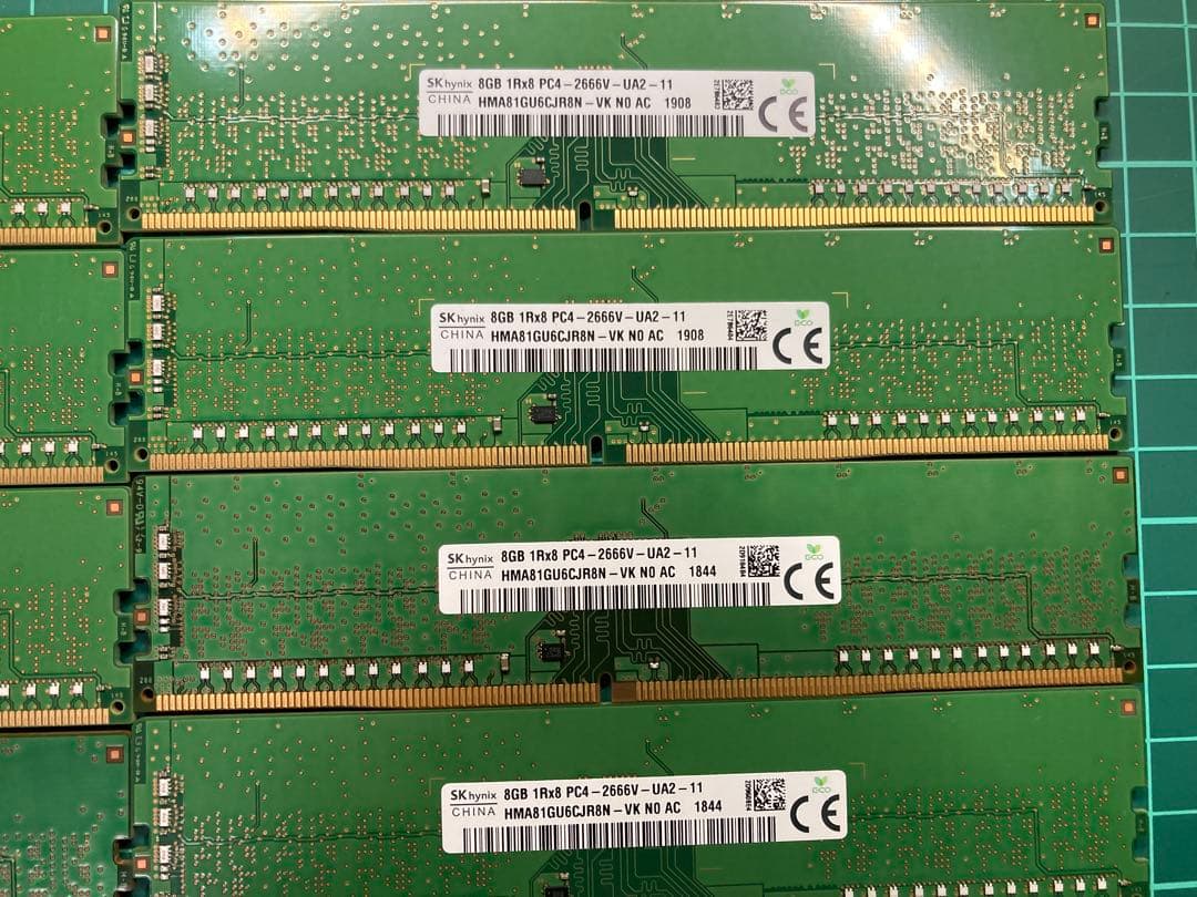 SK Hynix PC4-2666V 8GB メモリ 8GB×8