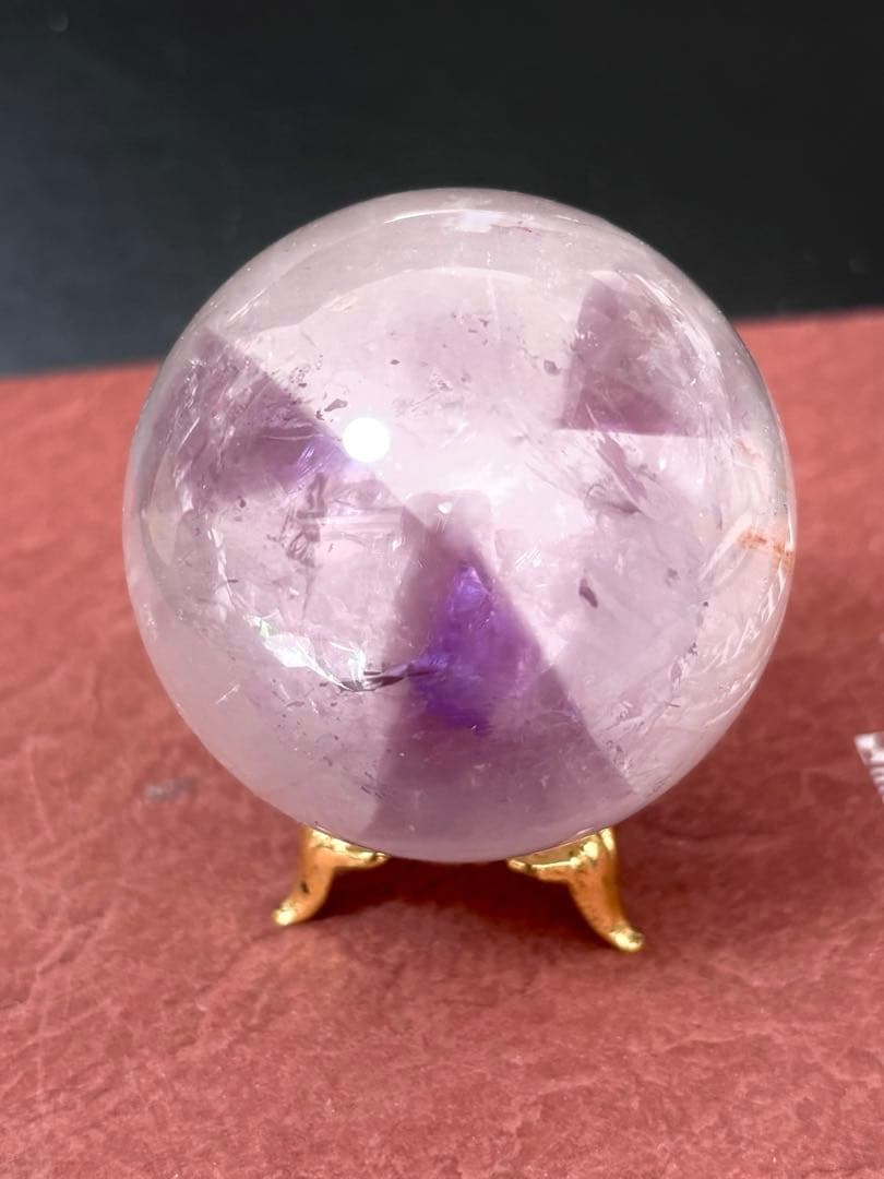 【超希少】トラピッチェアメジスト スフィア 丸玉 ピラミッド 貫入水晶