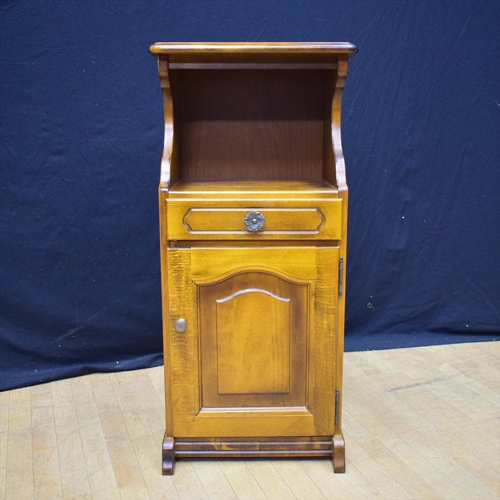 カリモク　コロニアル　電話台　FAX台　飾り棚　花台　棚　ラック　キャビネット