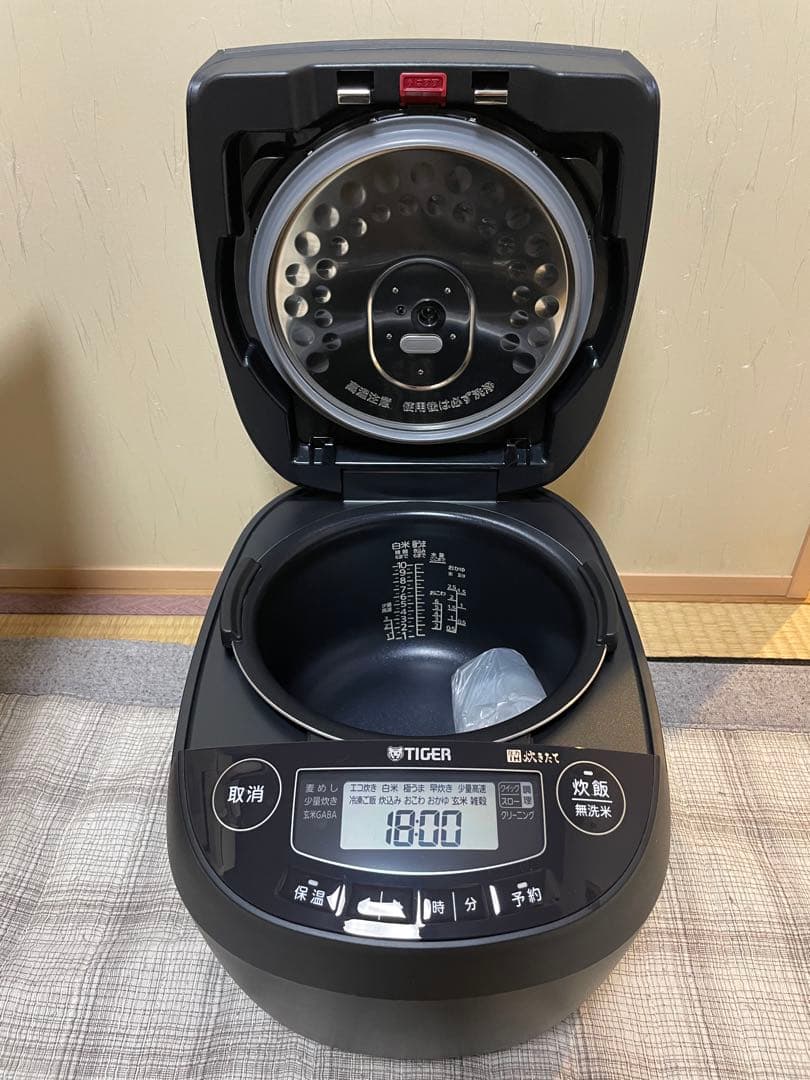TIGER 圧力IHジャー炊飯器　1升炊き　JPV-Ｔ180 KV ブラック