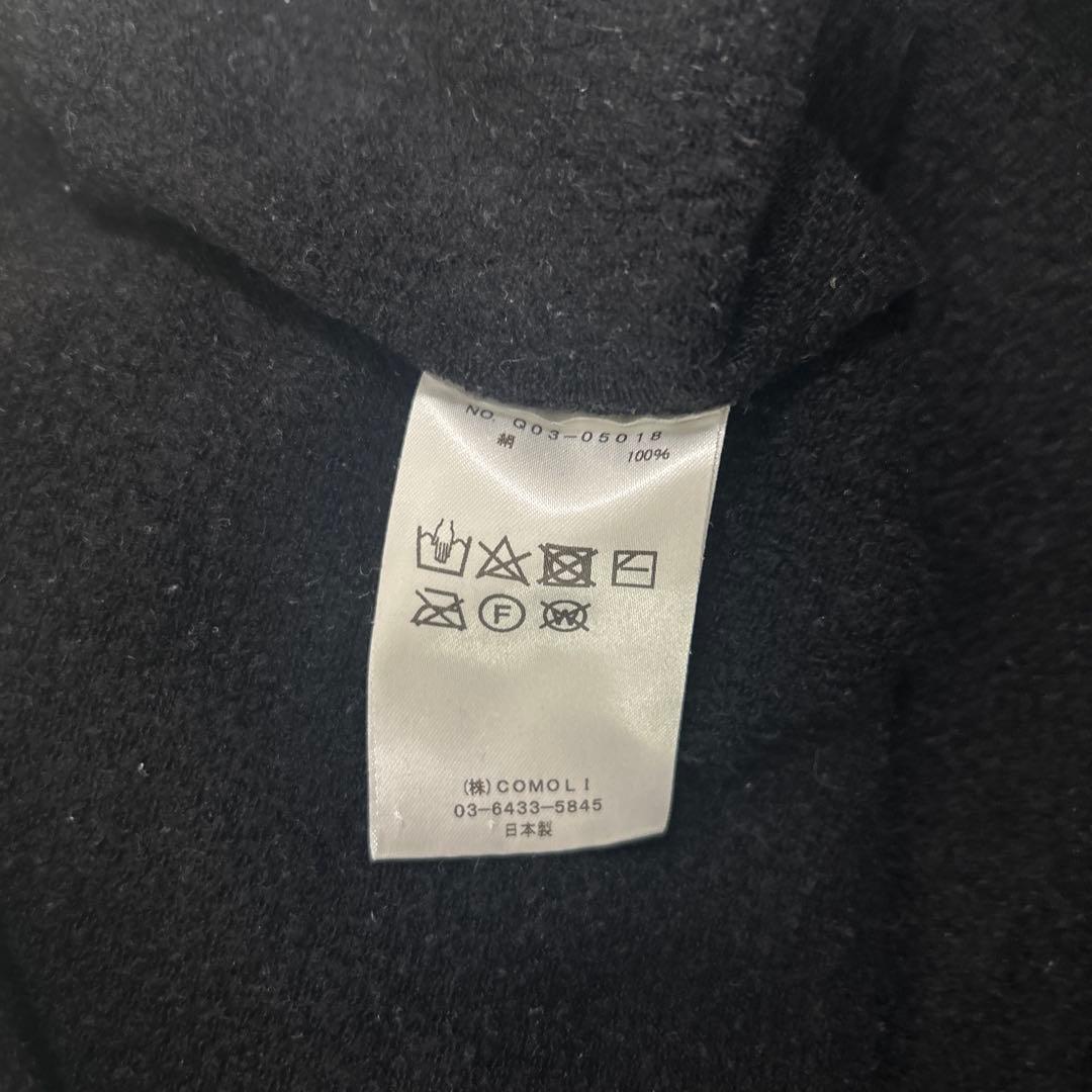 COMOLI シルクフリースハーフジッププルオーバー