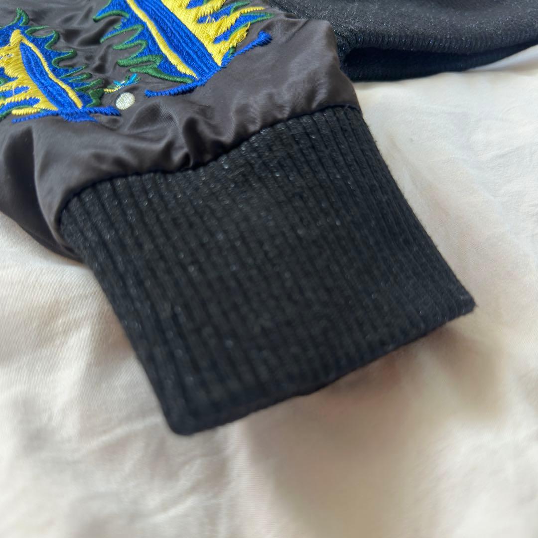 DIESEL 刺繍デザイン スカジャン 黒 リバーシブル