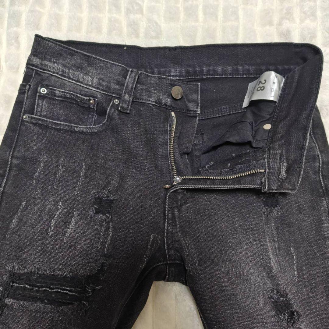 mnml ダメージ加工 ストレッチ スキニー デニムパンツ 28 ミニマル