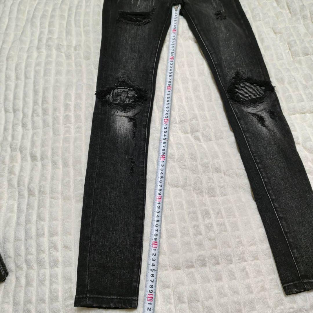 mnml ダメージ加工 ストレッチ スキニー デニムパンツ 28 ミニマル