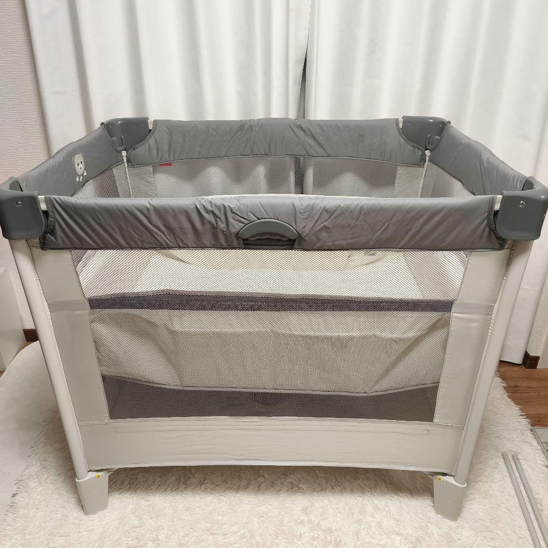 【美品】アップリカ ココネル エアー AB ベビー用ベッド グレー Aprica