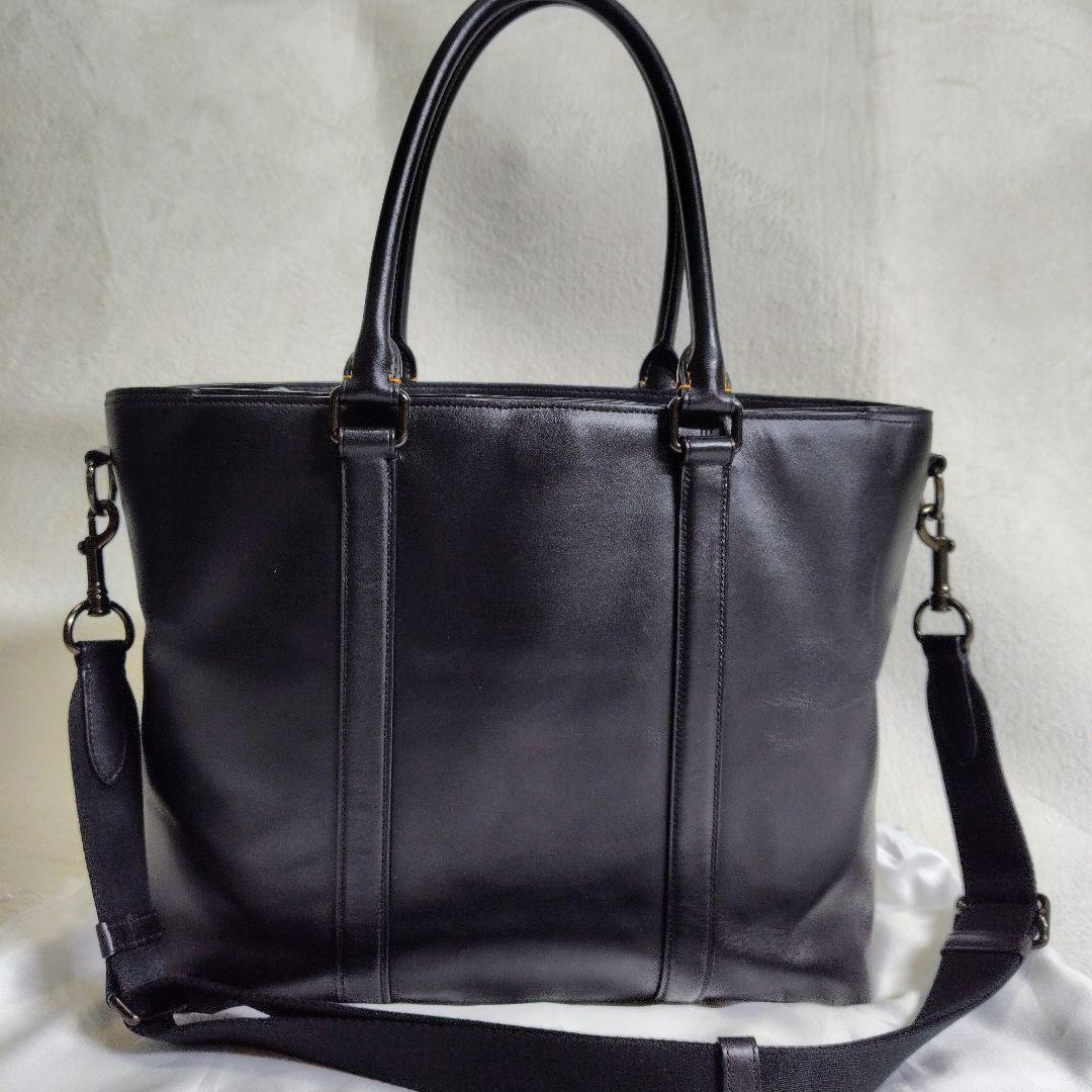 美品　コーチ　2way　トートバッグ　メトロポリタン　バイカラー　革　55564