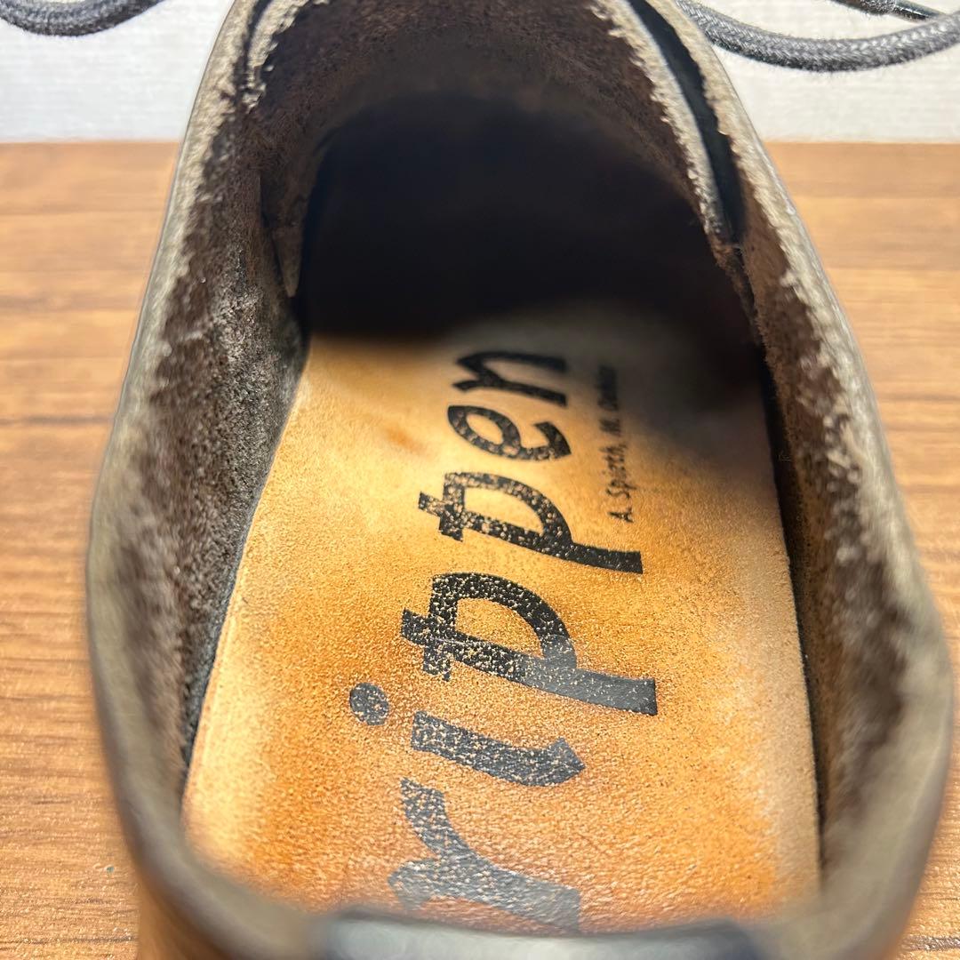 【美品・希少デザイン】trippen 黒 レザーレースアップシューズ 37