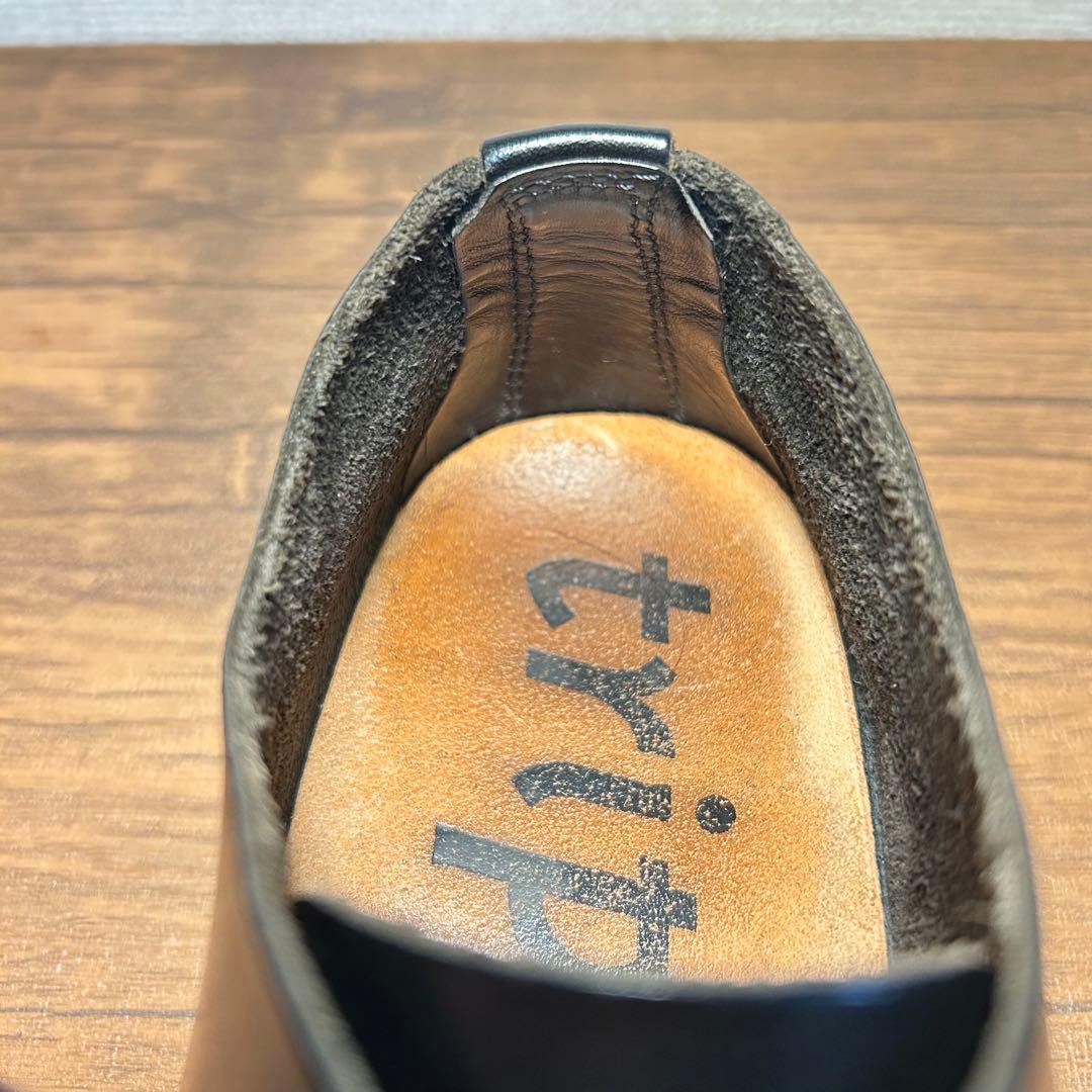 【美品・希少デザイン】trippen 黒 レザーレースアップシューズ 37