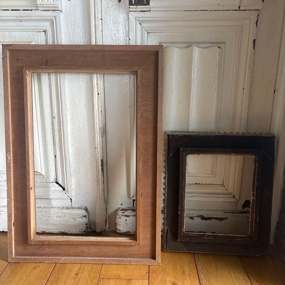 2枚セット　大きめのフレームとのセット　額縁　フレーム　アンティーク