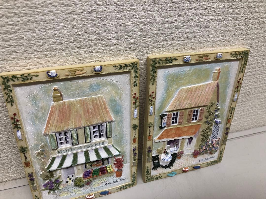 輸入品　作家物　立体ウォールデコレーション　壁飾り　壁掛け　アートフレーム