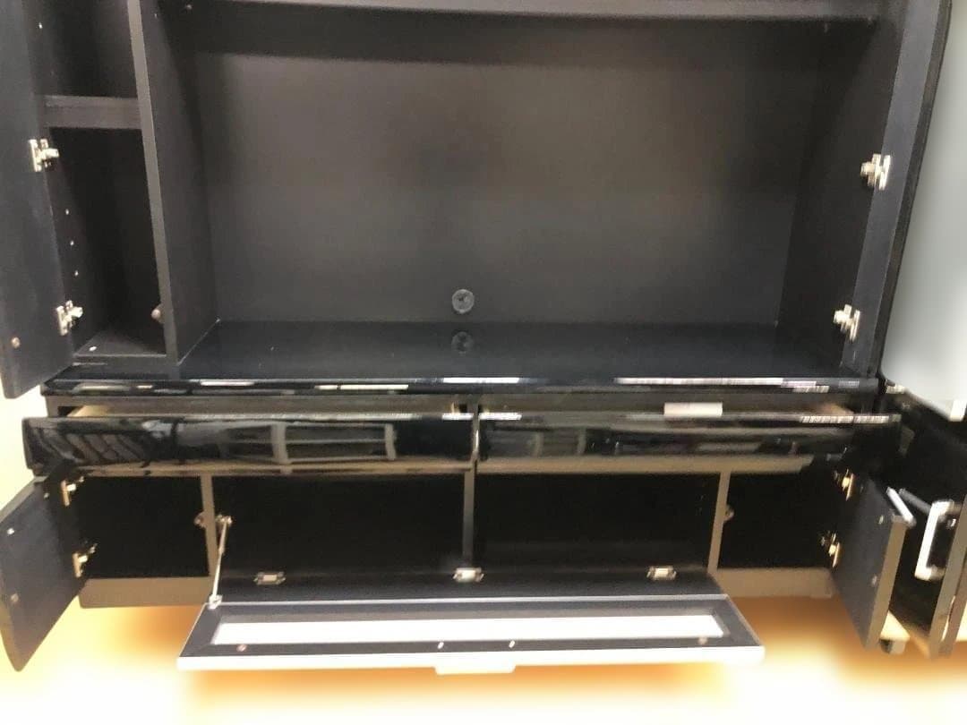 送料無料 ニトリ コーラル 壁面収納 テレビボードブラック ガラス扉251216