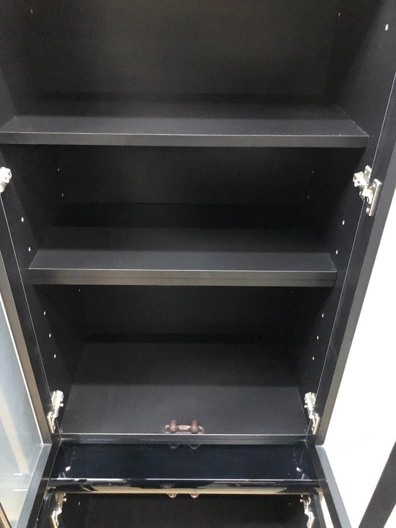 送料無料 ニトリ コーラル 壁面収納 テレビボードブラック ガラス扉251216