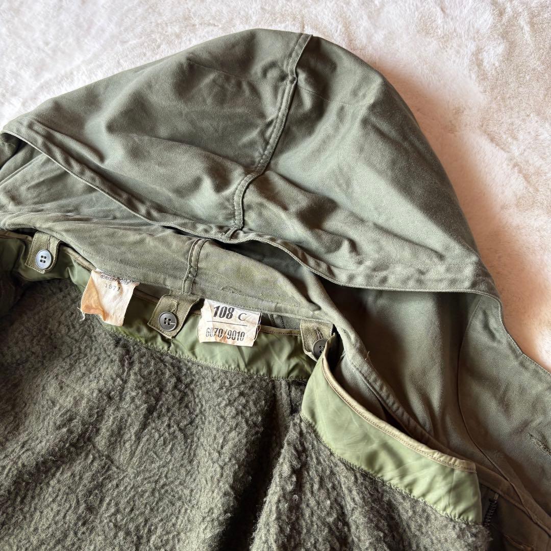 70s フランス軍　実物　XL モッズコート￼ ミリタリージャケット　M64 緑
