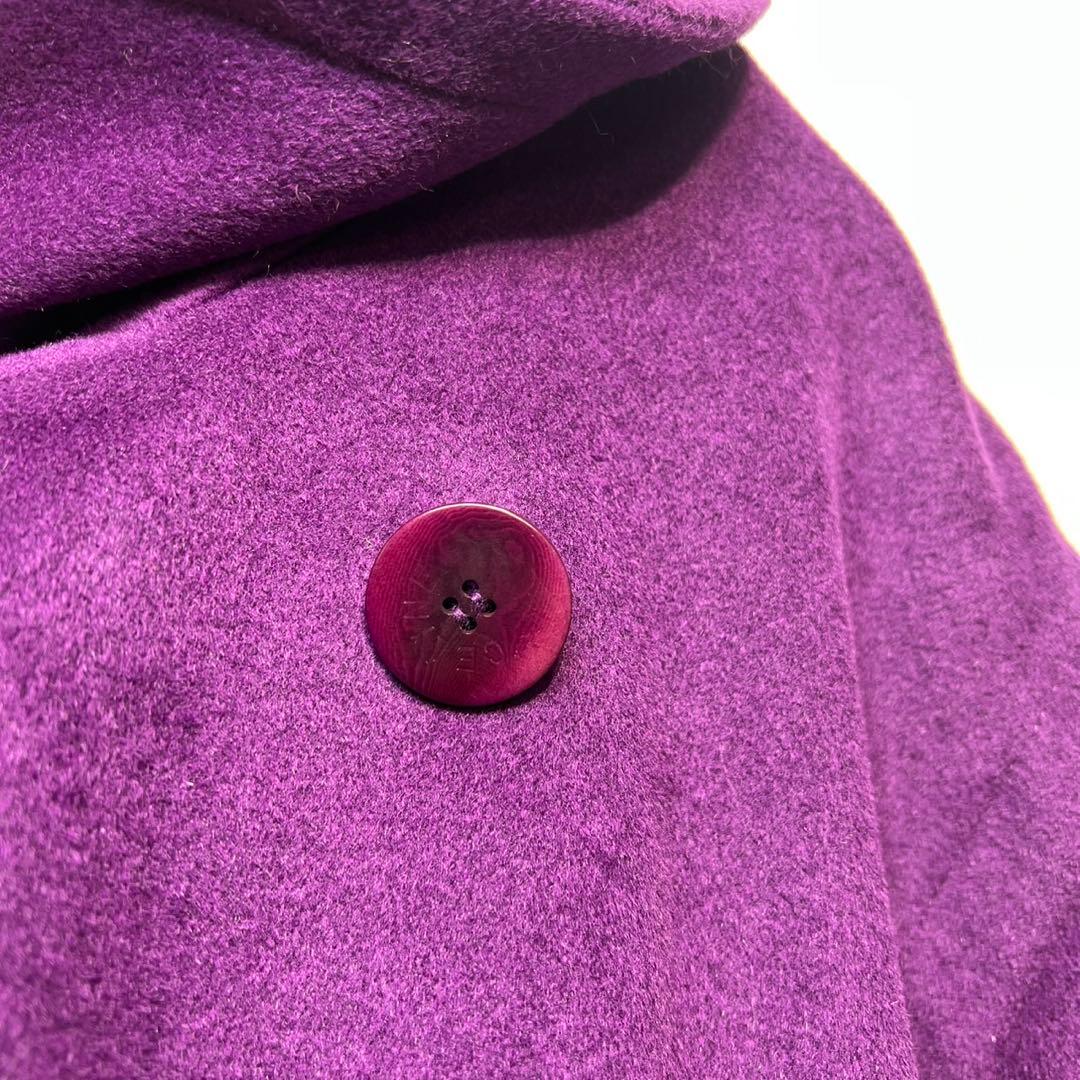 希少 CELINE 上質 ウール カシミヤ クロンビー ステンカラーコート 40