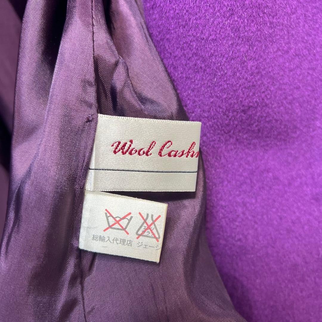 希少 CELINE 上質 ウール カシミヤ クロンビー ステンカラーコート 40