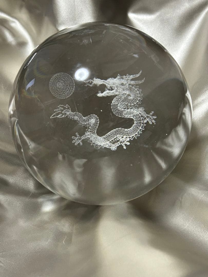 本水晶ドラゴン龍　径約11cm ヒーリングにも最適‼️3ヶ日SALE