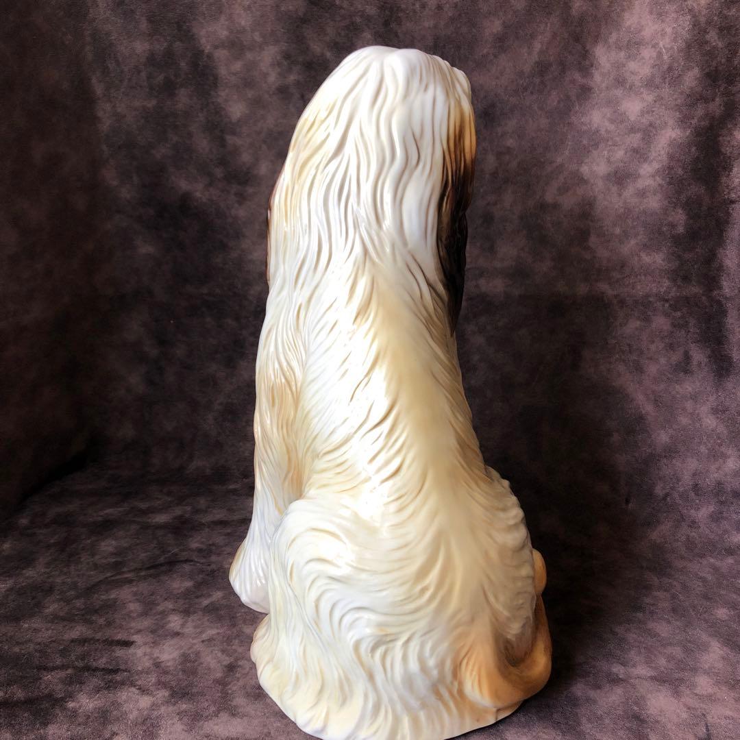 《ヴィンテージ 》アフガンハウンド 38㎝ 陶器製 犬 置物 加藤工芸