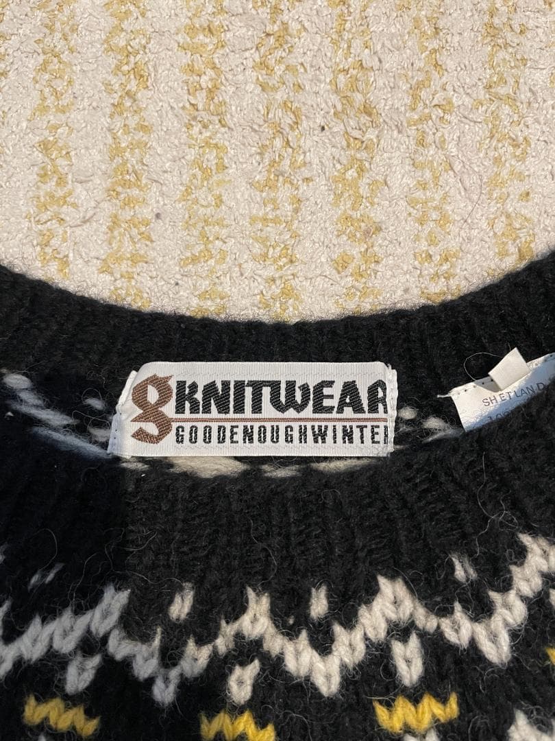 90S GOOD ENOUGH 雪柄 ニット ノルディック柄