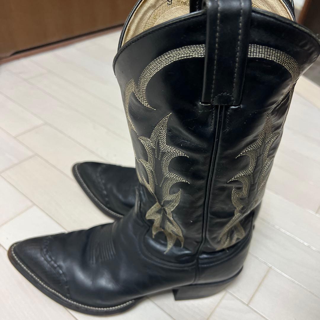 トニーラマ ウエスタンブーツ リザードトゥ刺繍入り26.5センチ