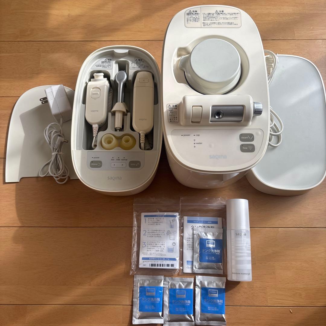 サキナ SAQINA ピノ 美顔器　スチーマー　エッセンスジェル＆洗浄剤4個付き