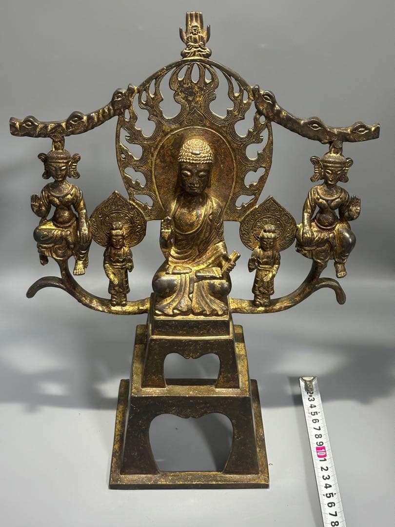 ポ*ン様 仏教古美術 純銅 文化遺産 文化財仏像伝承　 仏像 伝統的デザイン