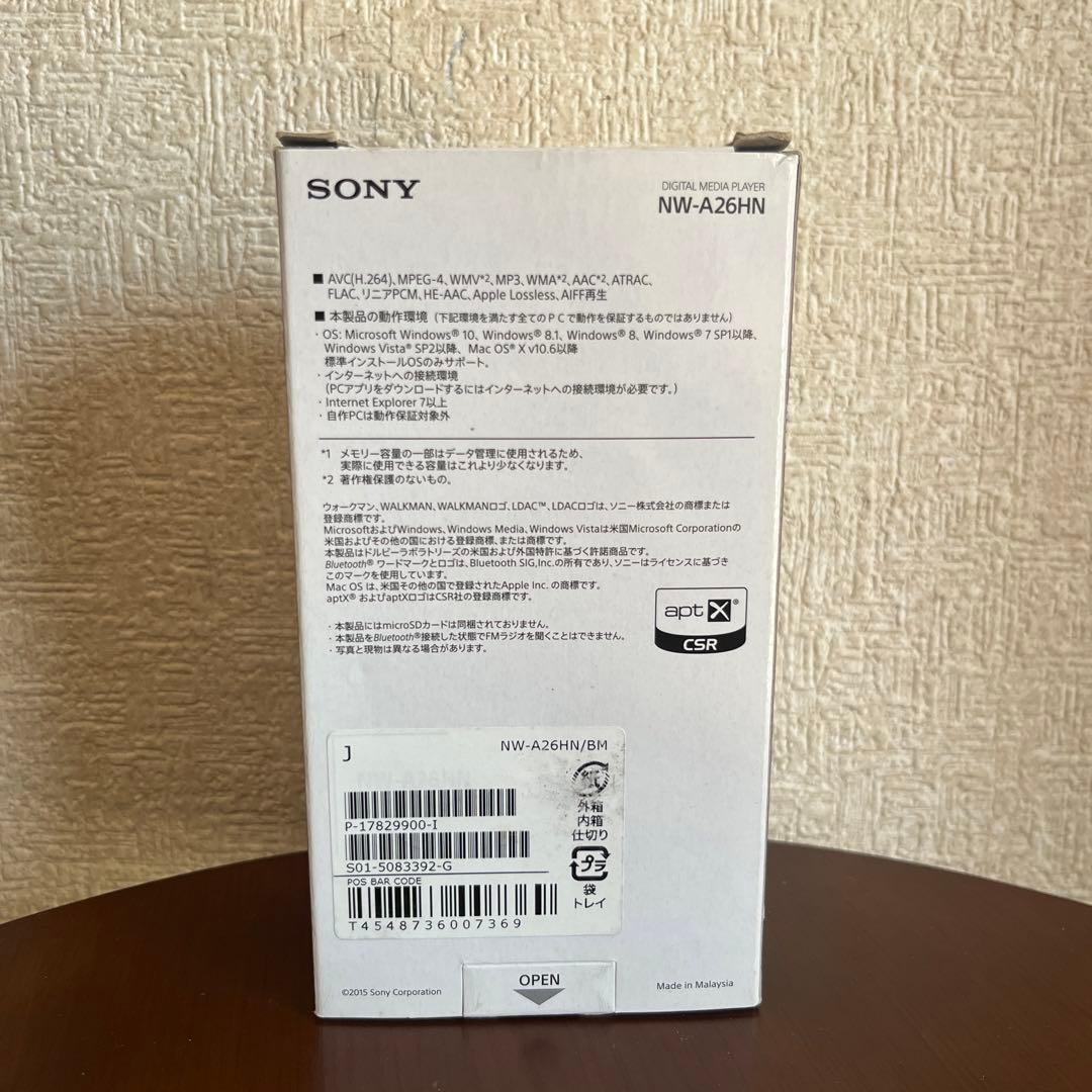 SONY NW-A26HN デジタルオーディオプレーヤー 32GB