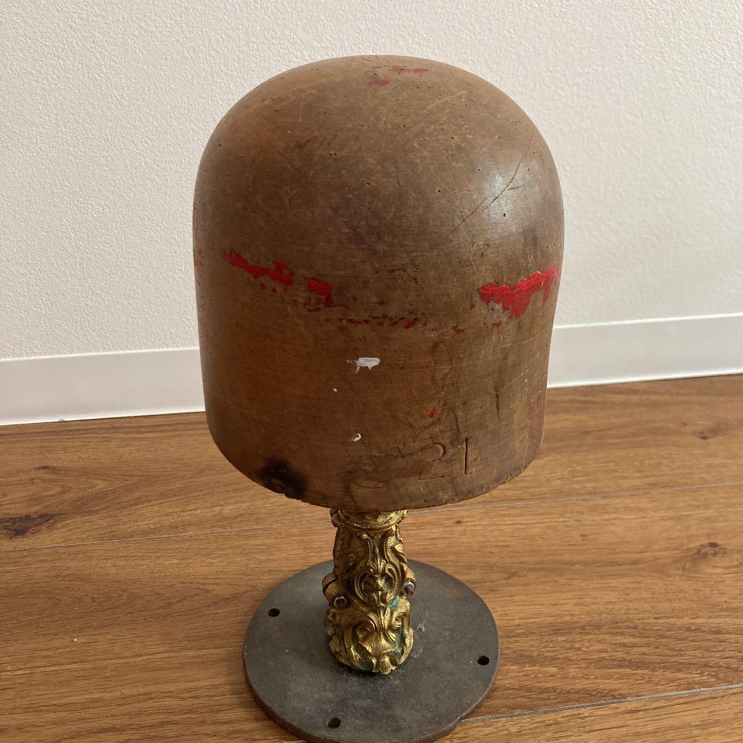 イギリスアンティークビンテージハットメイカーマネキン木製アイアン　アトリエ工場