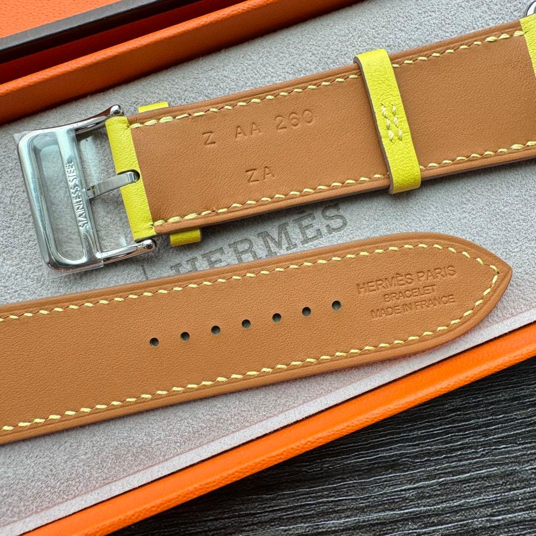 2592 未使用　Apple Watch エルメス　イエロー　ライム　レザー