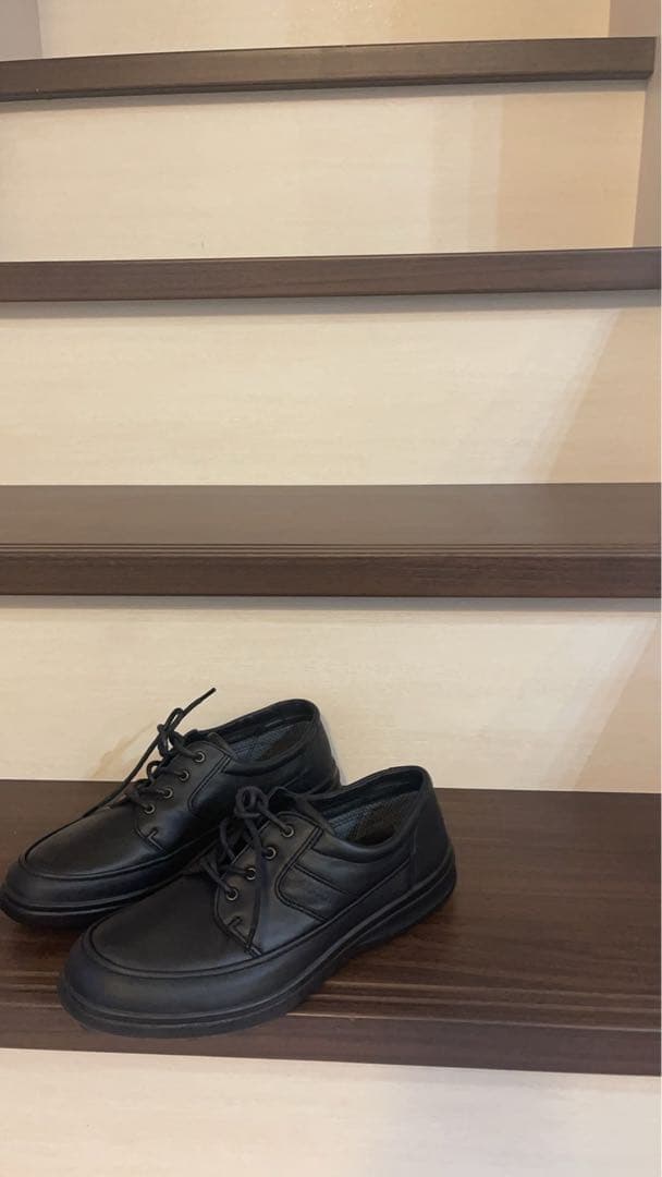 ECCO　エコー　25.5　EEEレザーシューズ　本革　ウォーキングシューズ　黒