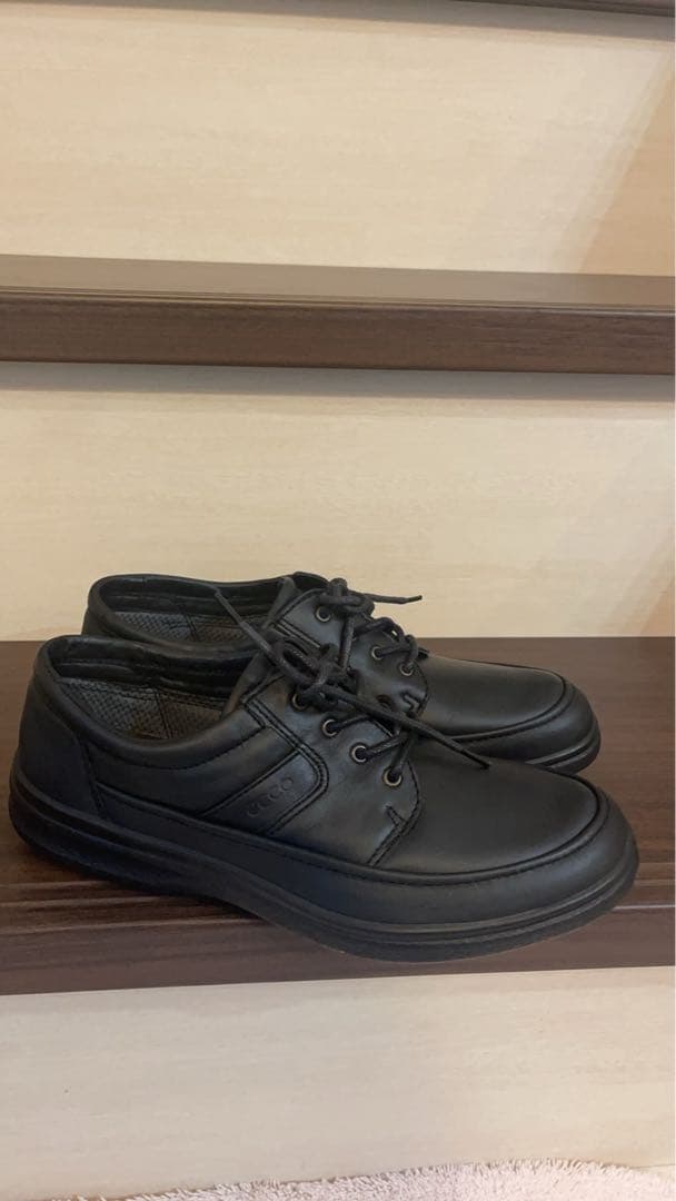 ECCO　エコー　25.5　EEEレザーシューズ　本革　ウォーキングシューズ　黒