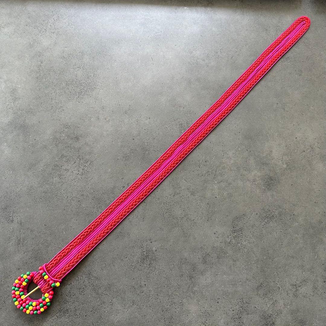 超希少✨イヴ・サンローラン　リヴ・ゴーシュ　ヴィンテージ　織ベルト　ピンク