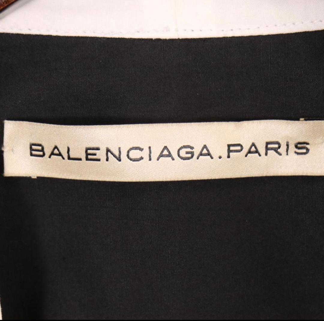 BALENCIAGA バレンシアガ ボウタイシャツ オーバーサイズ 黒白 常田