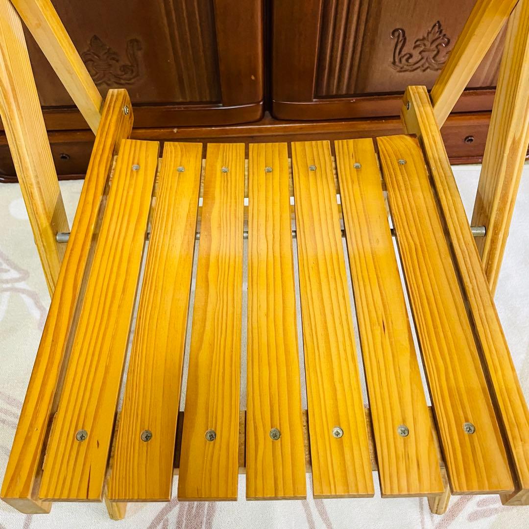 木製 折りたたみチェア 2脚セット